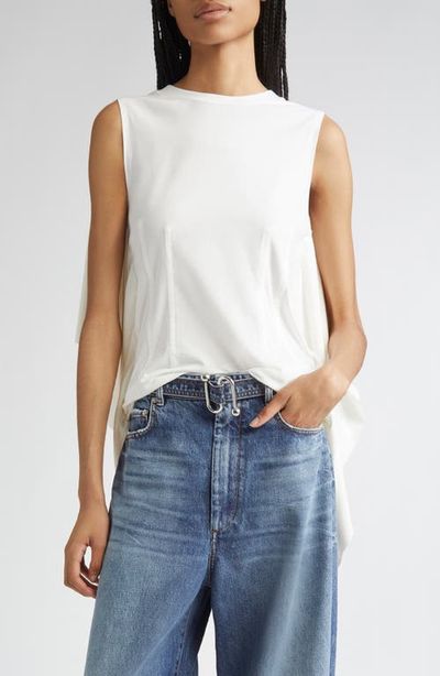 SPORTMAX SPORTMAX Cera Draped Mixed Media Sleeveless Top