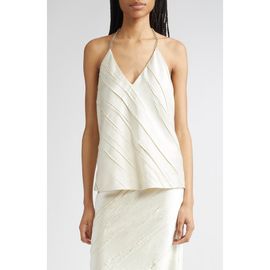 SPORTMAX SPORTMAX Fatuo Chain Halter Creased Satin Top