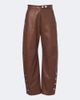 Sportmax Sportmax Leather barrel-leg pants - 1