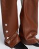 Sportmax Sportmax Leather barrel-leg pants - 4