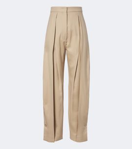 Sportmax Sportmax Pleated cotton-blend straight pants