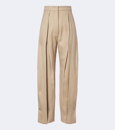 Sportmax Sportmax Pleated cotton-blend straight pants