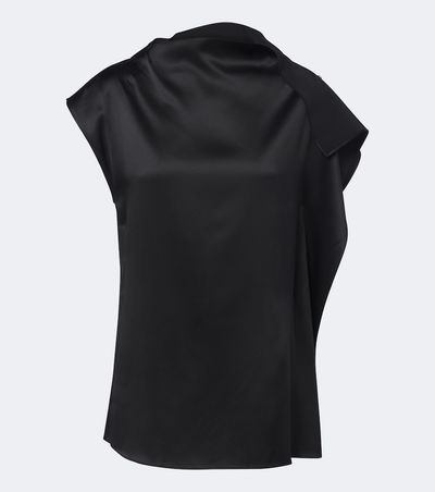 Sportmax Sportmax Ruffled silk satin top