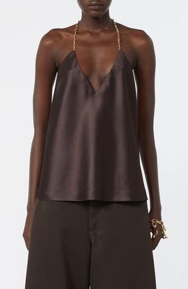 SPORTMAX SPORTMAX Shiny Satin Halter Top