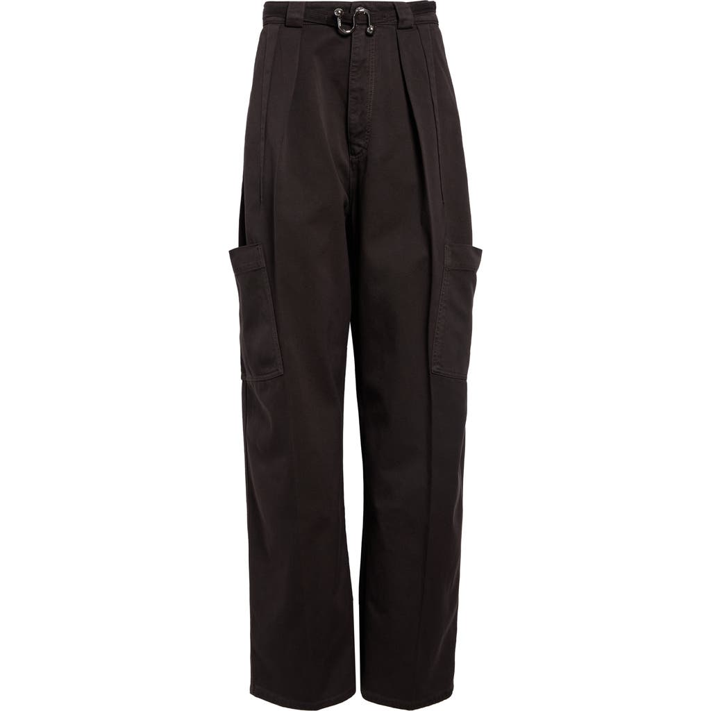 SPORTMAX SPORTMAX Spigola Oversize Cotton Denim Barrel Leg Cargo Pants