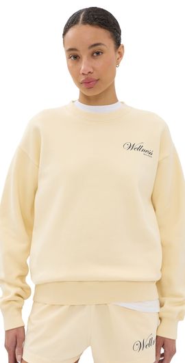 Sporty & Rich Sporty & Rich Avenue Crewneck Almond Navy