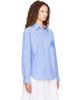Sporty & Rich Sporty & Rich Blue & White NY Crest Oversized Shirt - 2