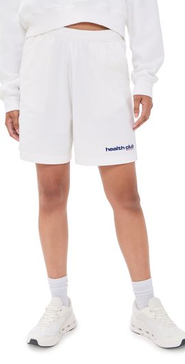 Sporty & Rich Sporty & Rich Bold Health Gym Shorts White Sports Red/Soda