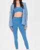 Sporty & Rich Sporty & Rich Bold Logo Full Leggings Dusty Blue White - 5
