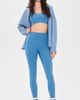 Sporty & Rich Sporty & Rich Bold Logo Sports Bra Dusty Blue White - 5