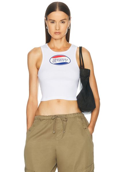 Sporty & Rich Sporty & Rich Britney Ribbed Baby Tank Top