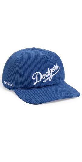 Sporty & Rich Sporty & Rich Dodgers Corduroy Hat Team Blue White One