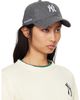 Sporty & Rich Sporty & Rich Gray '47 Edition Yankees Serif Wool Cap - 2