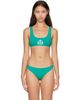 Sporty & Rich Sporty & Rich Green NY Crest Claudia Bikini Top - 1