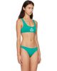 Sporty & Rich Sporty & Rich Green NY Crest Claudia Bikini Top - 2