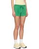Sporty & Rich Sporty & Rich Green Signature Logo Krystal Shorts - 2