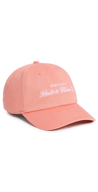 Sporty & Rich Sporty & Rich H & W Club Cap Flamingo White One