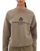Sporty & Rich Sporty & Rich H & W Crest Embroidered Crewneck Sand - 1