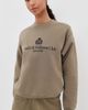 Sporty & Rich Sporty & Rich H & W Crest Embroidered Crewneck Sand - 3