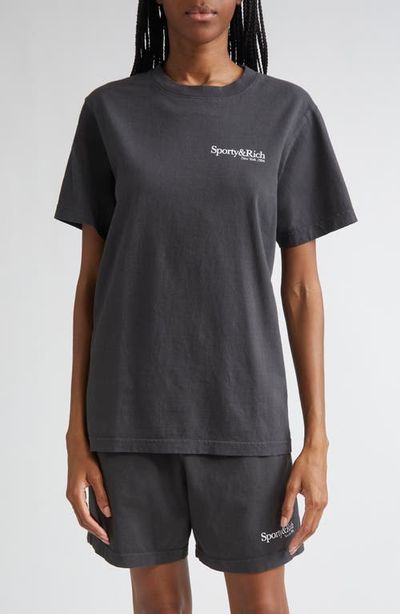 Sporty & Rich Sporty & Rich Health & Wellness Club New York Cotton Graphic T-Shirt