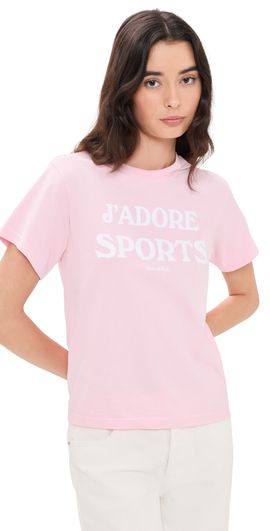 Sporty & Rich Sporty & Rich J'adore Baby Tee Laffy White