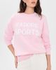 Sporty & Rich Sporty & Rich J'adore Flocked Crew Neck Sweatshirt Laffy White - 2