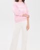 Sporty & Rich Sporty & Rich J'adore Flocked Crew Neck Sweatshirt Laffy White - 5