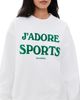 Sporty & Rich Sporty & Rich Jadore Flocked Crewneck Sweatshirt White Kelly - 1