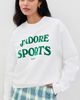 Sporty & Rich Sporty & Rich Jadore Flocked Crewneck Sweatshirt White Kelly - 2