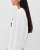 Sporty & Rich Sporty & Rich Jadore Flocked Crewneck Sweatshirt White Kelly - 4