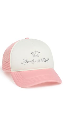 Sporty & Rich Sporty & Rich Juicy Crown Trucker Hat White/Rose One
