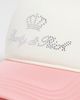 Sporty & Rich Sporty & Rich Juicy Crown Trucker Hat White/Rose One - 5