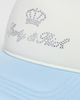Sporty & Rich Sporty & Rich Juicy Crown Trucker Hat White/Sky Blue One - 5