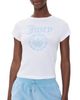 Sporty & Rich Sporty & Rich Juicy Emblem Essentials Tee White/Sky Blue - 1