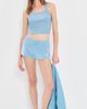Sporty & Rich Sporty & Rich Juicy Script Velour Shorts Sky Blue - 5
