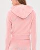 Sporty & Rich Sporty & Rich Juicy Script Velour Zip Hoodie Rose - 3