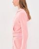 Sporty & Rich Sporty & Rich Juicy Script Velour Zip Hoodie Rose - 4