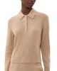 Sporty & Rich Sporty & Rich Logo Cashmere Polo Taupe - 1