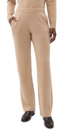 Sporty & Rich Sporty & Rich Logo Cashmere Trousers Taupe