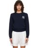 Sporty & Rich Sporty & Rich Navy Heritage Yankees Serif Knitted Sweater - 1