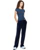 Sporty & Rich Sporty & Rich Navy Signature Logo Krystal Track Pants - 4