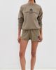 Sporty & Rich Sporty & Rich NY Crest Embroidered Disco Shorts Sand - 5