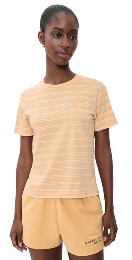 Sporty & Rich Sporty & Rich NY Crest T-Shirt Limone Striped Limone