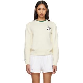 Sporty & Rich Sporty & Rich Off-White Heritage Yankees Serif Knitted Sweater
