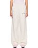 Sporty & Rich Sporty & Rich Off-White Signature Logo Embroidered Wide Sweatpants - 1