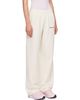 Sporty & Rich Sporty & Rich Off-White Signature Logo Embroidered Wide Sweatpants - 2