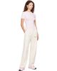 Sporty & Rich Sporty & Rich Off-White Signature Logo Embroidered Wide Sweatpants - 4
