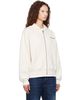 Sporty & Rich Sporty & Rich Off-White Signature Logo Embroidered Zip Hoodie - 2