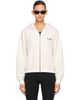 Sporty & Rich Sporty & Rich Off-White 'SR Sport' Embroidered Zip Hoodie - 1
