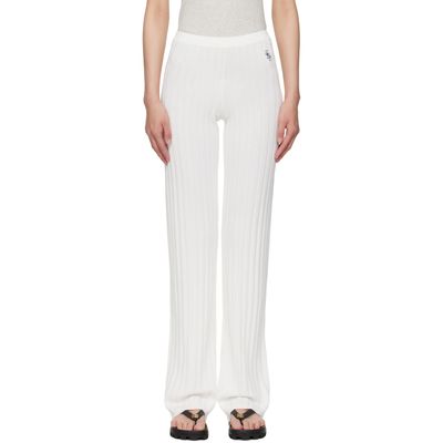 Sporty & Rich Sporty & Rich Off-White 'SRC' Ribbed Lounge Pants